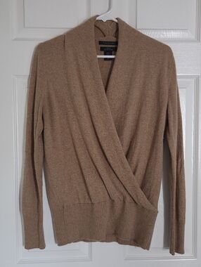 Tahari 100% Cashmere V-Neck Wrap Sweater
